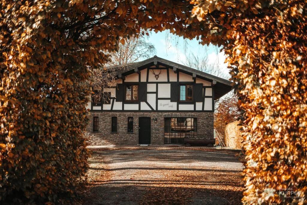 Le Grand Cerf 25 Pers, Malmedy- Chalet Rustique, Jardin Ngoại thất bức ảnh