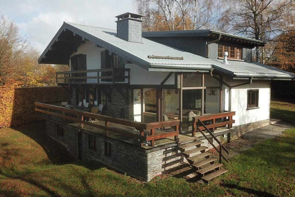 Le Grand Cerf 25 Pers, Malmedy- Chalet Rustique, Jardin Ngoại thất bức ảnh