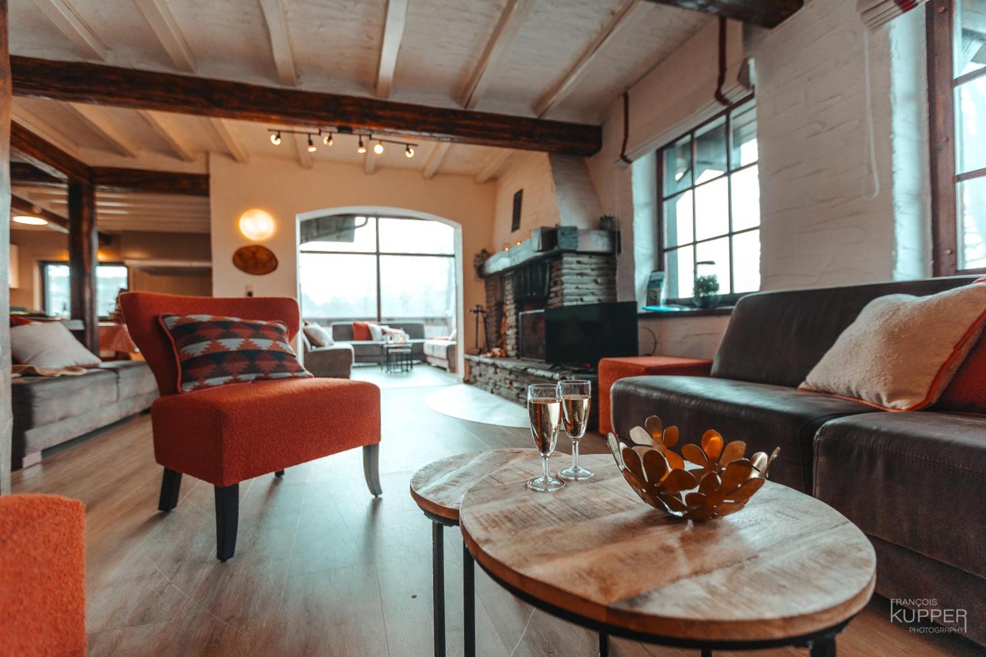 Le Grand Cerf 25 Pers, Malmedy- Chalet Rustique, Jardin Ngoại thất bức ảnh